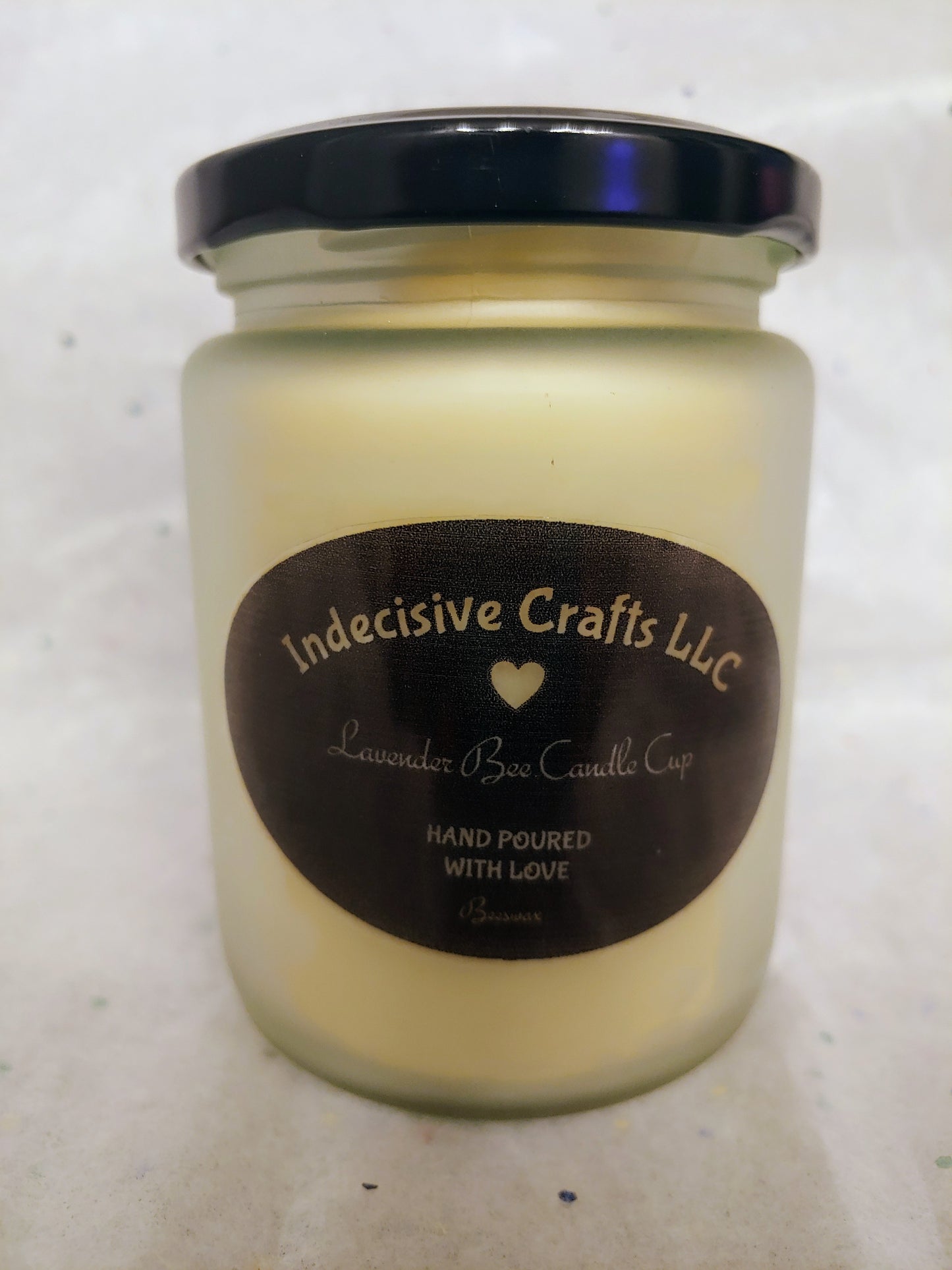 Lavender Beeswax Candle Cup (8oz)